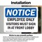 Signmission Employees Only Visitors Must Sign, Vinyl Decal, 7in W x 5in L, 2PK OS-2PACK-NS-D-57-L-12006 - alternate 5